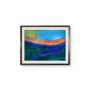 Modern Expressionist Original Abstract Paper 14x11 B Perry Rowell